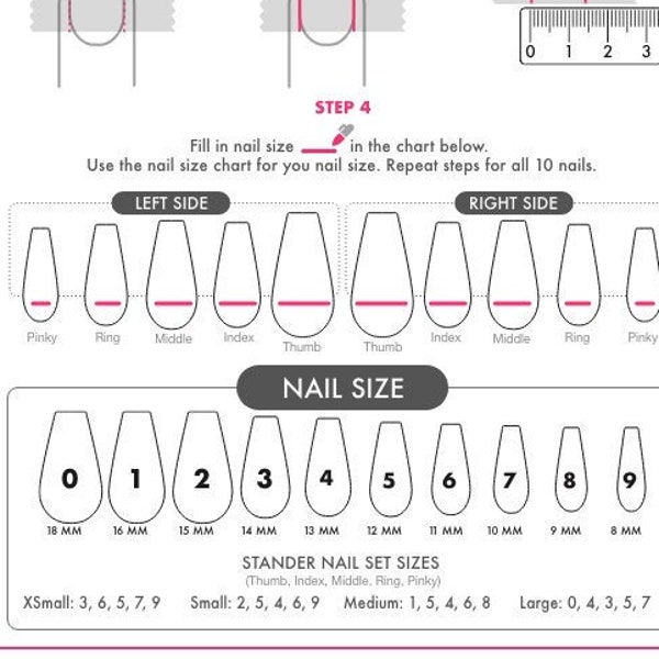 How to measure your nails
