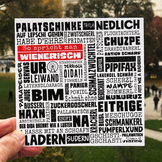 So SPRICHT Man WIENERISCH Postkarte Geschenkkarte Grußkarte Wien Souvenir Touristen Attaktionen Erinnerungen Stadt Kunstdruck Sprachkultur