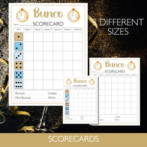 New Year Bunco Score Sheets, Printable NYE Party Game, Fun Christmas ...