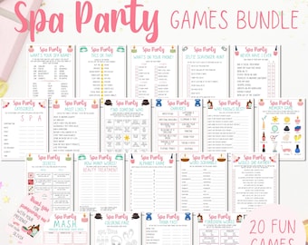 Spa Party Games, Spa Party Activities, Spa Theme Party Plan, Spa Birthday, Slumber Party Favor, Teens Tweens Girls Pamper Party