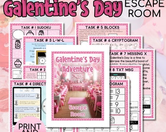 Galentines Day Escape Room For Kids, Valentines Escape Room Kit, Escape Room For Girls, Friendship Activities, Digital Download