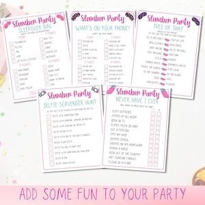 Slumber Party Games. Sleepover Games, Tweens Party, Teen Birthday Games, Girls Birthday Party Games, Pajama Party