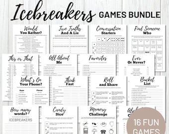 Icebreaker Games, Team Building Game, Office Games, Instant Download, Team Meeting, Fun Printable Games, Games For Work, Work Retreat Game
