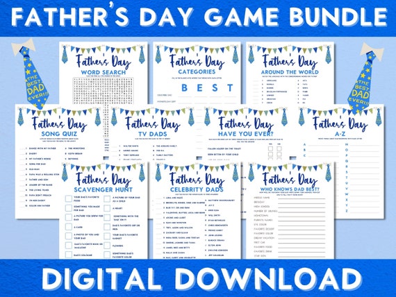 Father's Day Printable Game Fun Dad Games Dad Around the 