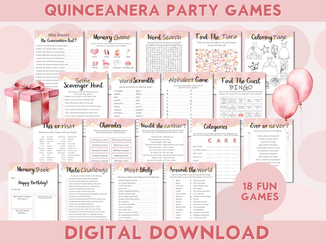 Quinceañera Party Games, 15th Birthday, Mis Quince, Quinceañera Party