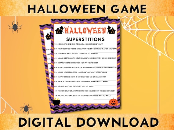 Free Printable Halloween Superstitions Trivia Quiz