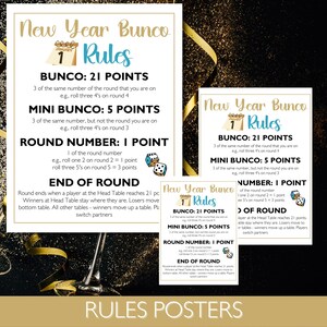 New Year Bunco Score Sheets, Printable NYE Party Game, Fun Christmas ...