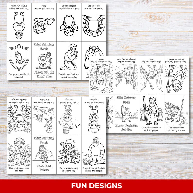 Old Testament Bible Stories for Kids – Mini Coloring Books (set of 6 ...