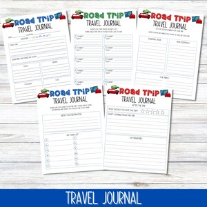 Kids Road Trip Games, Printable Family Road Trip Planner, Car Games, Travel Printables, Road Trip Journal, Family Vacation, Scavenger Hunt