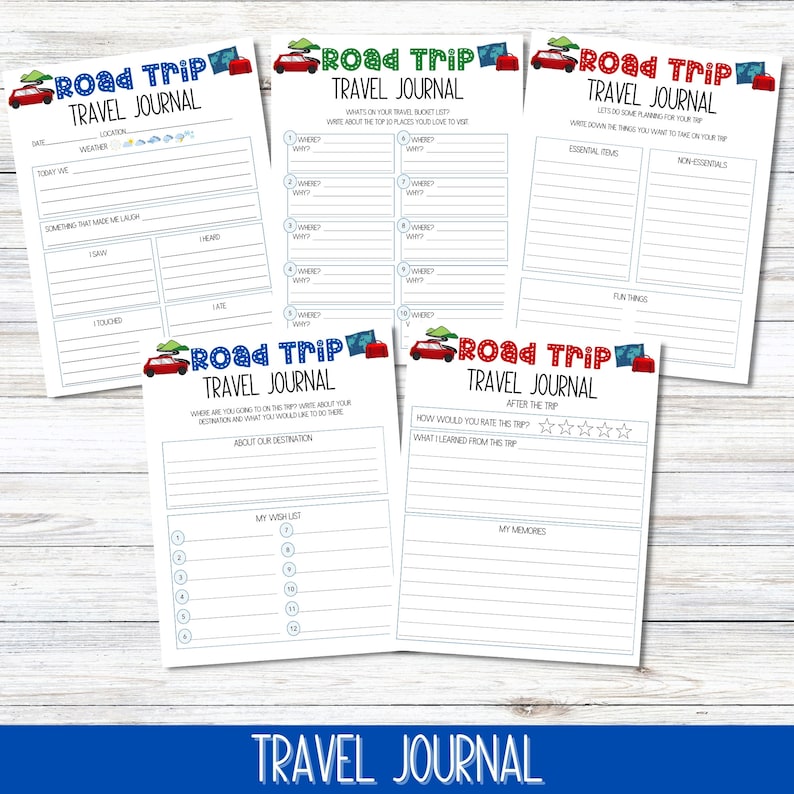 Kids Road Trip Games, Printable Family Road Trip Planner, Car Games, Travel Printables, Road Trip Journal, Family Vacation, Scavenger Hunt