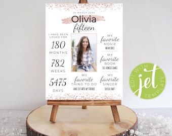 Décorations En Or Rose Pour 15e Anniversaire Pour Fille Et