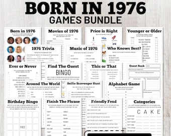 50th Birthday Party Games, Born in 1976 — 30 Trivia & Quiz Games for Him or Her