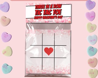 Tic Tac Toe Valentine Cards, Printable Classroom Valentines, Fun Game for Kids, Instant Download