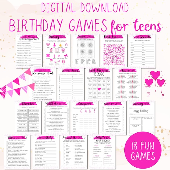 Teen Girls Birthday Party Games