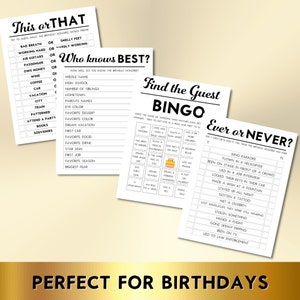 40th Birthday Party Games, Born in 1984, Printable 10 Game Bundle, Instant Download, Editable, Personalize, BP001 image 5