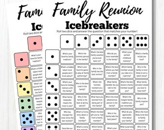 Family Reunion Icebreaker Games, Party Games, Family Game Night, Summer Family Reunion, Get To Know You Bingo, Conversation Starters
