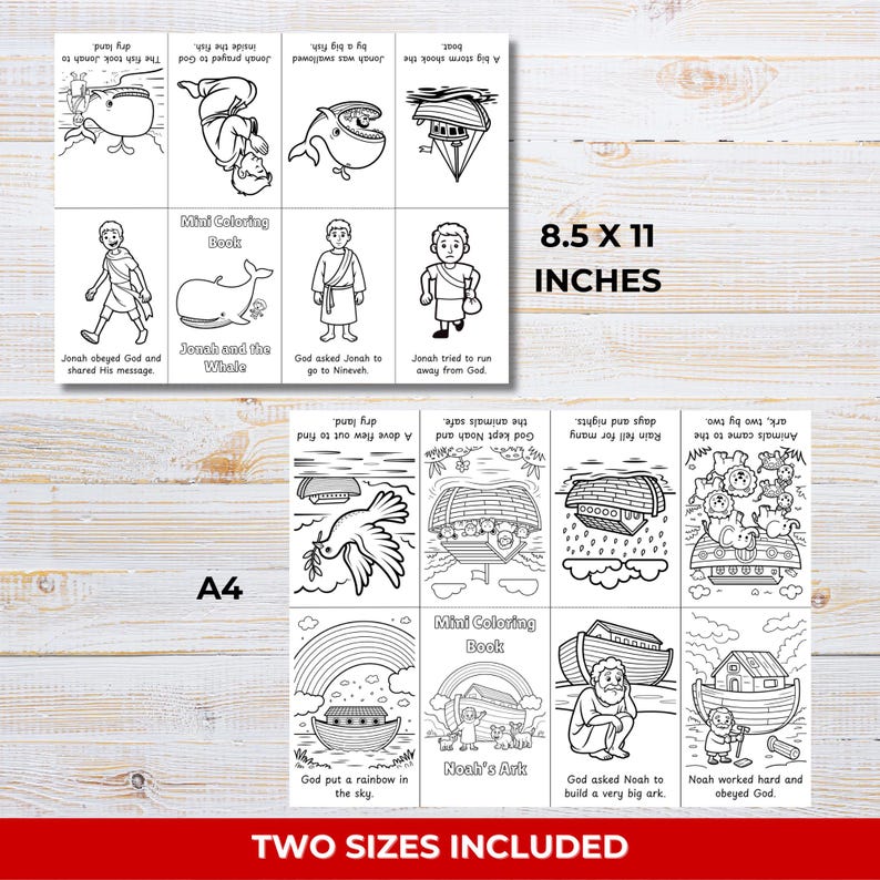 Old Testament Bible Stories for Kids – Mini Coloring Books (set of 6 ...