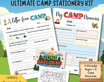 Ultimate Camp Stationery Kit | Printable Letters, Journal, Postcards & More!