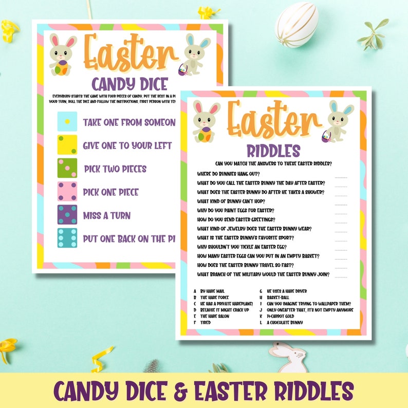 Printable Easter Games Bundle, Family Activity (instant Download) - Etsy