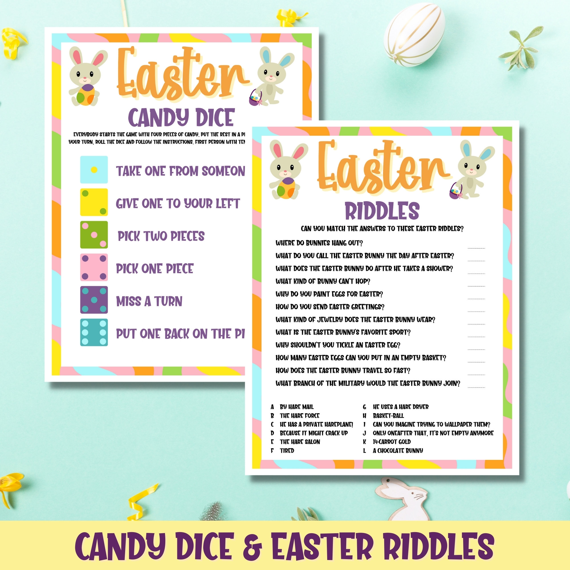 Printable Easter Games Bundle, Family Activity (instant Download) - Etsy