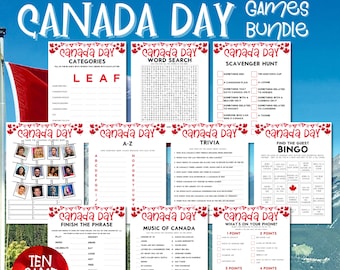 Canada Day Party Game, Family Game, Canada Day Activity, Instant Download, Scavenger Hunt, Canada Day Game Bundle, July 1st Games