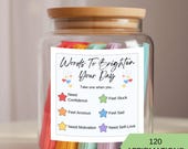 Daily Affirmations Jar, DIY Printable, Positive Quotes for Self-Care, Uplifting Gift for Women, Encouragement and Motivation