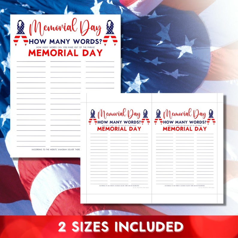 Memorial Day Games Bundle Printable Trivia Quiz Patriotic - Etsy