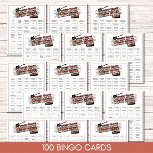 Classic Rock Music Bingo for Adults, Rock n Roll Game Night Printable