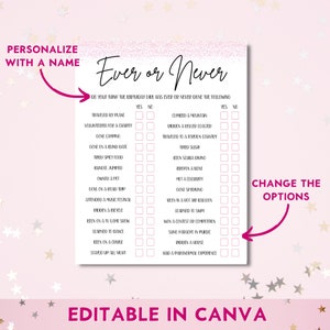 Birthday Games For Her, Editable Printable 20 Game Bundle, Modern Birthday Party Ideas, 21st, 30th, 50th, 60th, Personalize in Canva