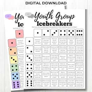 Youth Group Icebreaker Game - Fun Christian Conversation Starter - Printable Game - Fun Church Activity