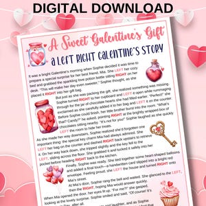 Galentines Links-Rechts-Spiel, lustige Damennachtaktivität, druckbares Partyspiel, perfekt für Galentines Tag