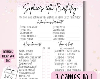 Who Knows Her Best Birthday Game, 3-in-1 (Digital Download)