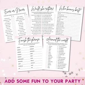 Editable Birthday Party Games for Women - Printable 20 Game Pack - Canva Template for 21st, 30th, 40th, 50th, 60th - Fun Girls Night Activities