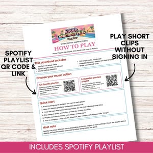 2000s Summer Hits Music Bingo - 200 Cards, Y2K Party Game (Printable)