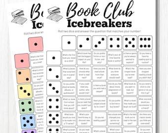 Book Club Icebreaker Game, Digital Download for Reading Groups, Printable Fun Get To Know You Activity for Book Lovers