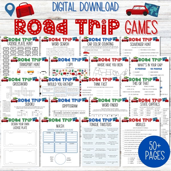 Family Road Trip Card Games - Etsy