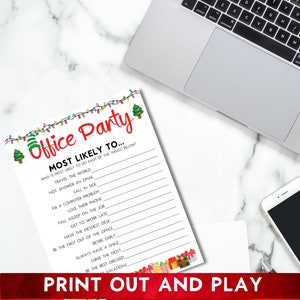 Printable Office Party Holiday Games Bundle, Christmas Work Party ...
