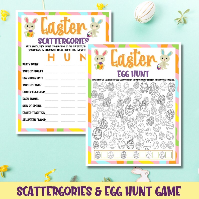 Printable Easter Games Bundle, Family Activity (instant Download) - Etsy