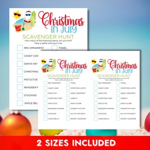 Christmas in July Printable Games Bundle - 20 Fun Party Games for Festive Summer Celebrations!