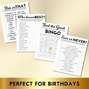 62nd Birthday Party Games, Born in 1962, Printable 10 Game Bundle, Instant Download, Bingo, Price Is Right, Music, Trivia, Guest Book image 5