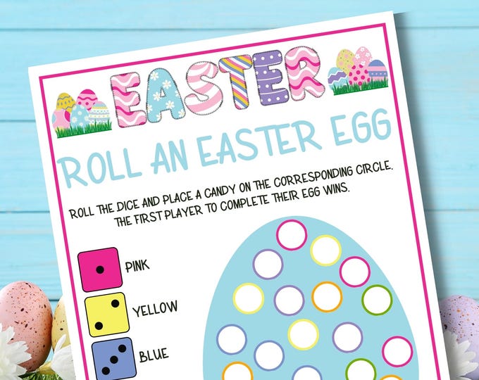 Roll an Easter Egg Game | Printable Easter Roll a Dice Game | Classroom ...