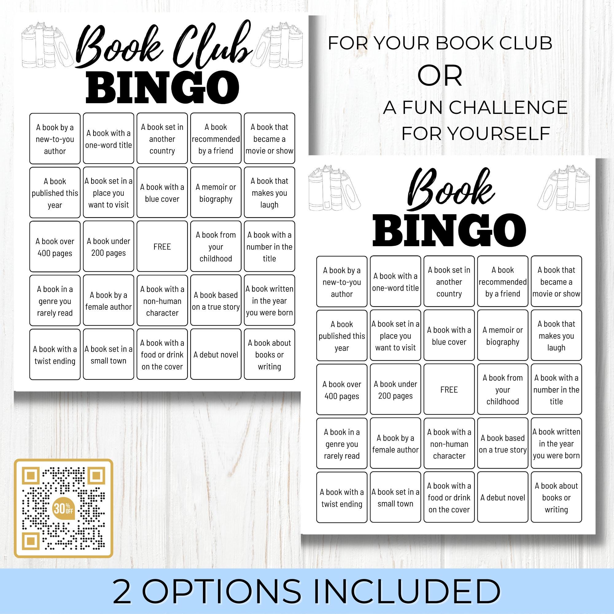 Book Bingo Challenge - Printable Tracker - Reading Journal - Perfect ...