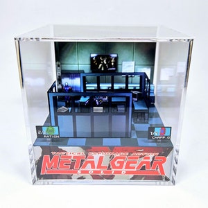 Metal Gear Solid Snake vs Cyborg Ninja - Diorama Cube con sonido y luz LED - Regalo perfecto para los amantes de Metal Gear Solid