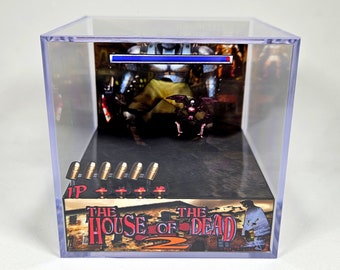 The House of the Dead 2 Judgement Boss Battle - Cube diorama avec son et lumière LED - Déco gamer pour les amateurs de The House of the Dead