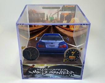 Need For Speed Most Wanted - Diorama Cube with Sound and LED Light - Perfect gift for NFS lovers