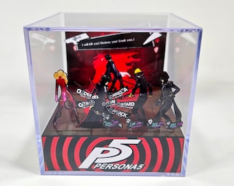 Persona 5 Goro Akechi Boss Fight - Diorama Cube con suono e luce LED - Regalo perfetto per gli amanti di Persona