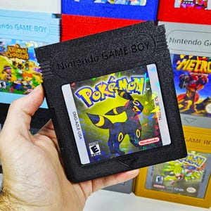 ポケモン ブラッキー スイッチ ゲームケース - レトロゲームボーイスタイル - 3Dプリントカートリッジホルダー - ハンドメイドゲーマーギフト