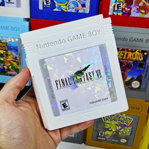 ファイナルファンタジーVII スイッチゲームケース - レトロゲームボーイスタイル - 3Dプリントカートリッジホルダー - ハンドメイドゲーマーギフト
