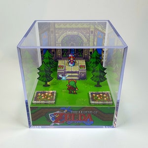 Zelda Ocarina of Time - Diorama Cube with Sound and LED Light - Miniature decor for Zelda lovers