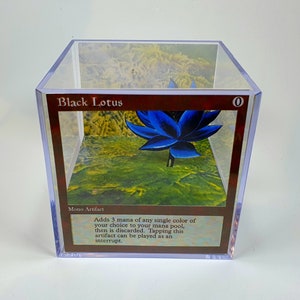 Magic The Gathering Black Lotus - Dioramakubus met ledlicht - Cadeau voor liefhebbers van magie